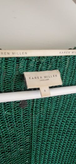 KAREN MILLEN green sequinned knit bolero Sz 4 (Fit 10-16UK) - Rrp 160 (New)