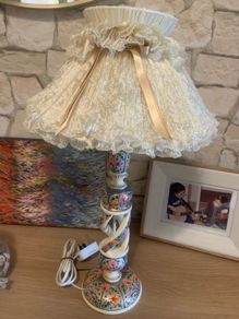 Shabby chic antique lamp