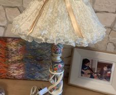 Shabby chic antique lamp