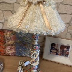 Shabby chic antique lamp