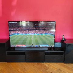 65" Toshiba 4K TV + LG Soundbar + Stand & Cabinets