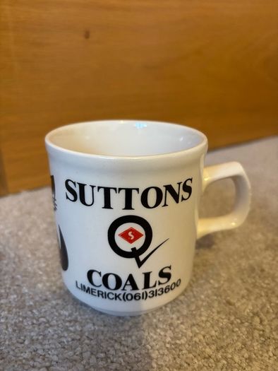 Vintage Suttons Coals 'Coal Cat' Mug