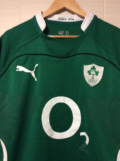 Ireland Rugby Jersey. Season 2009-2011. Official Puma Mens Home Jersey. Authentic Original From 2009. Not A Modern Day Remake.