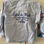 Fine pinstripe blue and white long sleeve shirt 12-18 months Image 2