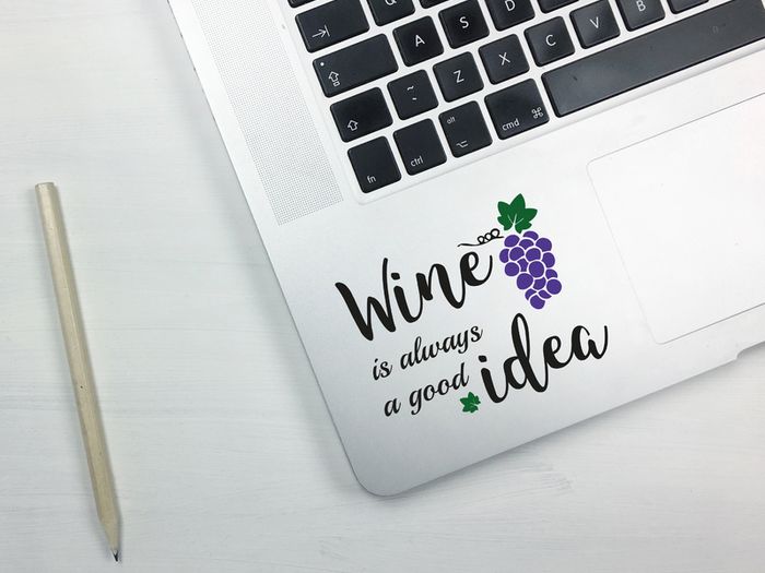 Wine is Always a Good Idea Laptop Sticker, Laptop Decal, MacBook decal, Laptop Decal, Computer Decal, Removable Decal, Window decal