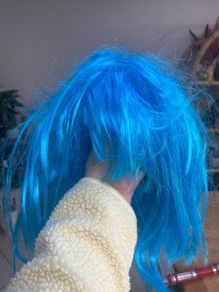 Blue wig