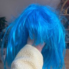 Blue wig