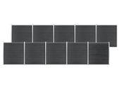 Garden Fence WPC 1737x186 cm Grey