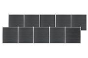 Garden Fence WPC 1737x186 cm Grey