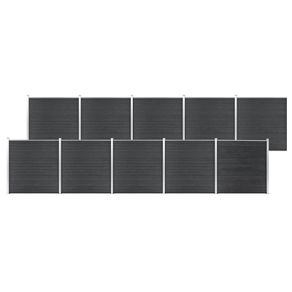 Garden Fence WPC 1737x186 cm Grey