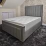 New 4'6" Grey Plush Bumper bed & MemoryFoam Orthopedic Mattress Image 7