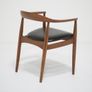 Vintage Danish Black Leather and Teak Desk Chair by Illum Wikkelso for N. Eilersen, 1960s. Image 10