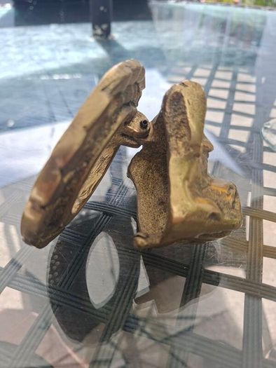 Vintage Solid Brass Bulldog Door Knocker