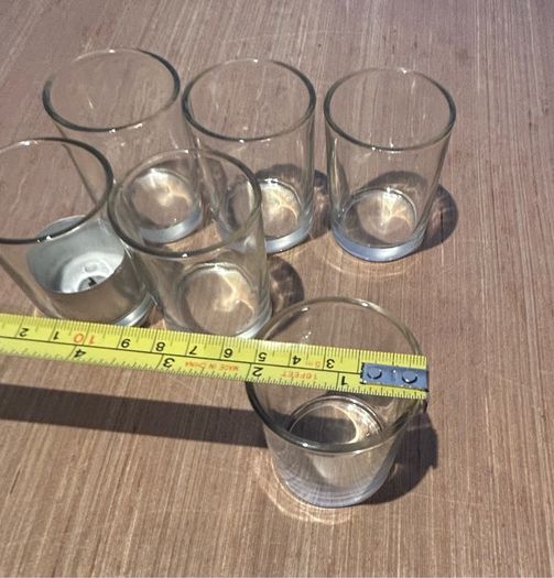 Glass Tealight / Votive Holders (6)