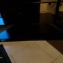 Tapered Tempered Glass TV Table, Width Front 39 Inches, Width Back 23 inches, Depth 16 inches, Height 19.5 inches Image 4