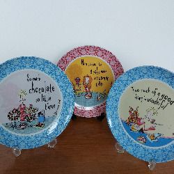 Johnson Bros. Born To Shop Ceramic Dessert Plates x 3