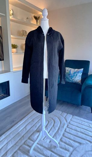 Black Long Coat from Inco Boutique. Size UK 8 / EU 36
