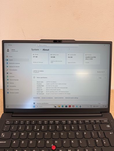 Lenovo Thinkpad E14 Gen 7 Intel Core Ultra 5 226V 16GB DDR5 512GB NVMe Storage 14" 1920x1200