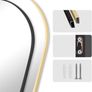 Full Length Mirrors Free Standing Floor Mirror Full Body Wall Mirror for Bedroom Living Room and Entrance, Arch Gold Frame, 147x44 CM Image 4