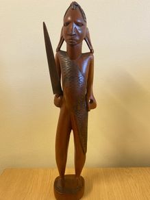 Vintage Ethnic African tribal warrior figure.