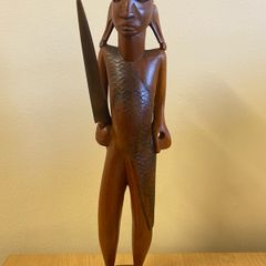 Vintage Ethnic African tribal warrior figure.