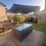 8 Seater Cube Garden Set Rattan with Parasol & Cover Practically Brand New Image 7