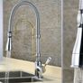 Kitchen Taps Sink Mixer tap gold two tone silver Image 3