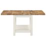 Extendable Coffee Table White 90x(45-90)x45 cm Solid Mango Wood Image 3