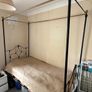 Antique Edwardian four poster iron Single beds x 2 available, with mattress Image 2