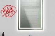 NEW SALE | 600x500 Bathroom Wall Mirror with LED Lights, LED Bathroom Mirror Anti-fog, Touch Sensor Switch, Wall Mounted Vanity Mirror Vertical or Horizontal