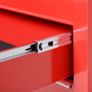 5 Drawer Roller Tool Cabinet Storage Box Workshop Chest Garage Wheeling Trolley w/ Handle - Red Image 6