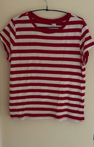H&M Red and White Striped T-Shirt