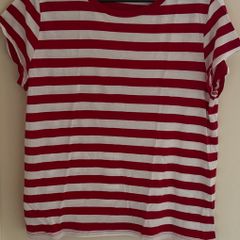H&M Red and White Striped T-Shirt