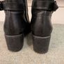 Black Genuine Leather Ankle Boots with Buckle  Size 37  Made in Spain Image 5