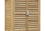 NEW SALE | Garden Shed Wooden Garden Storage Shed 2 Door Unit Solid Fir Wood Garage Tool Organisation Cabinet 87L x 46.5W x 96.5Hcm