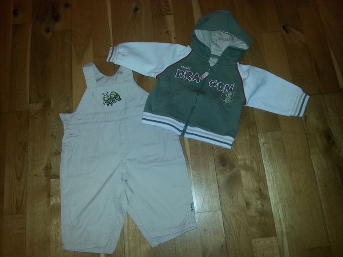 Boy's hoodie & dungarees 3-6