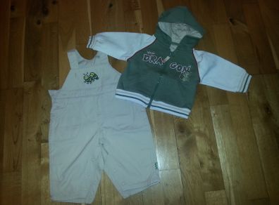 Boy's hoodie & dungarees 3-6