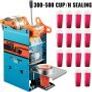 Commercial Manual Cup Sealing Machine, Carbon Steel and ABS Plastic Sealer Blue Milk Tea, 300-500 Cups/Hour Sealer Bubble Tea Milk Packaging, 27 x 27 x 65cm Cup Sealing Machine Image 2