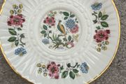 Royal Tara Tara Hall Fine Bone China Saucer Plate Galway Ireland Bird Floral Gold Rim Vintage
