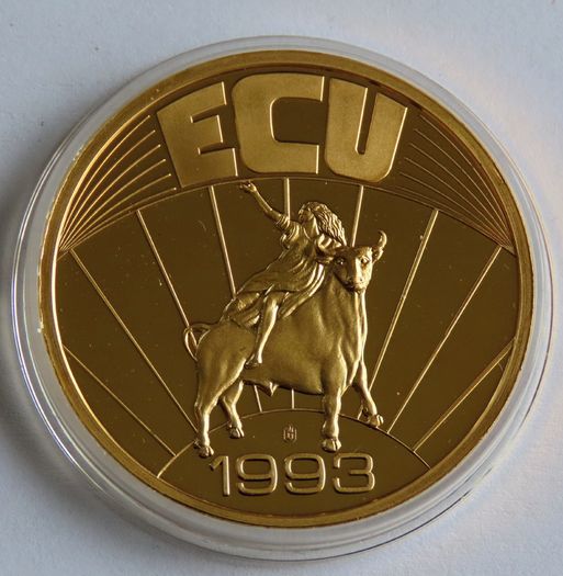 Ireland ECU  Saint Patrick 1993 Gold Plated