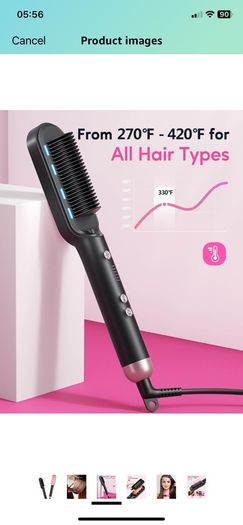 Wavytalk viral hair straightener brush