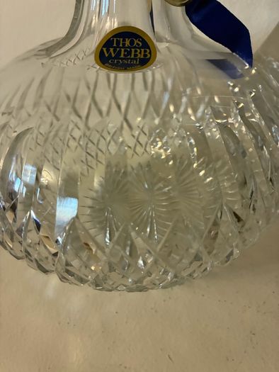 Vintage Thomas Webb Crystal Decanter & Glasses Set