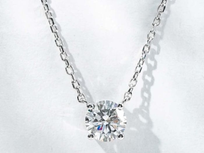 Certified Diamond Pendant necklace: 14K Solid Gold