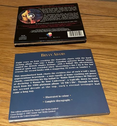 Rare Bryan Adams interview disc, Fully illustration Book.