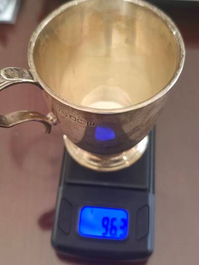 Solid Sterling Silver Christening Mug
