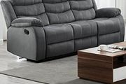 3 Seater Fabric Recliner Sofa  Grey
