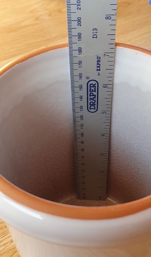 As New - A Tall Crockery Pot - See Pics Ref Size - #