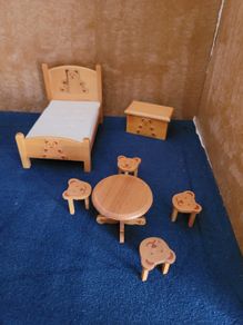 Dolls house furniture - nursery / child's room set