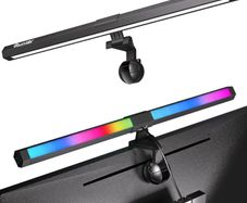 Quntis Monitor Light bar with RGB Backlight, 40cm Computer Monitor Lamp with Dimmer and Color Temperature, LED Touch Control Gaming Screen Light No Screen Glare and Eye Protection for Home Office