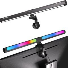 Quntis Monitor Light bar with RGB Backlight, 40cm Computer Monitor Lamp with Dimmer and Color Temperature, LED Touch Control Gaming Screen Light No Screen Glare and Eye Protection for Home Office